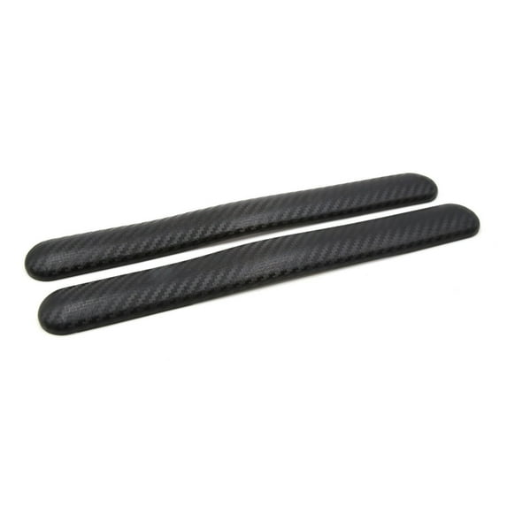 Unique Bargains 2 Pcs Black Carbon Fiber Pattern Car Bumper Guard Self Adhesive Protector Sticker
