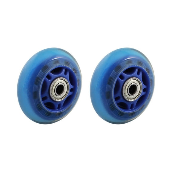 Unique Bargains 2 Pcs Blue Skating Shoes 608ZZ Bearing 7cm Diameter Inline Wheel Roller