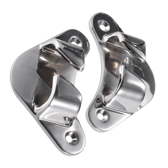 Unique Bargains 2 Pcs Boat Fairlead Boat Angled Bow Chocks Durable Stainless Steel Silver Tone for Ship Yacht Boats