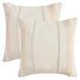 thumbnail image 1 of Unique Bargains 2 Pcs Boho Modern Textured Pillow Cover Beige 18" x 18", 1 of 6