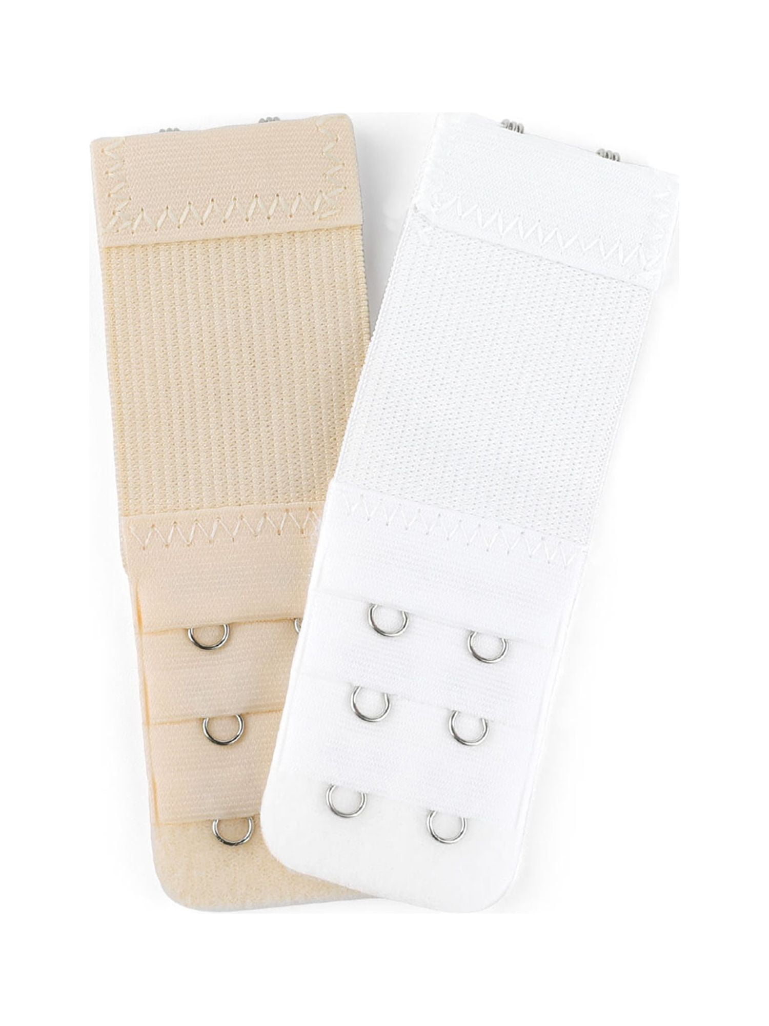 Unique Bargains 2 Pcs Bra Extenders Elastic Bra Strap Extension 3-Row 2/3/4 Hook