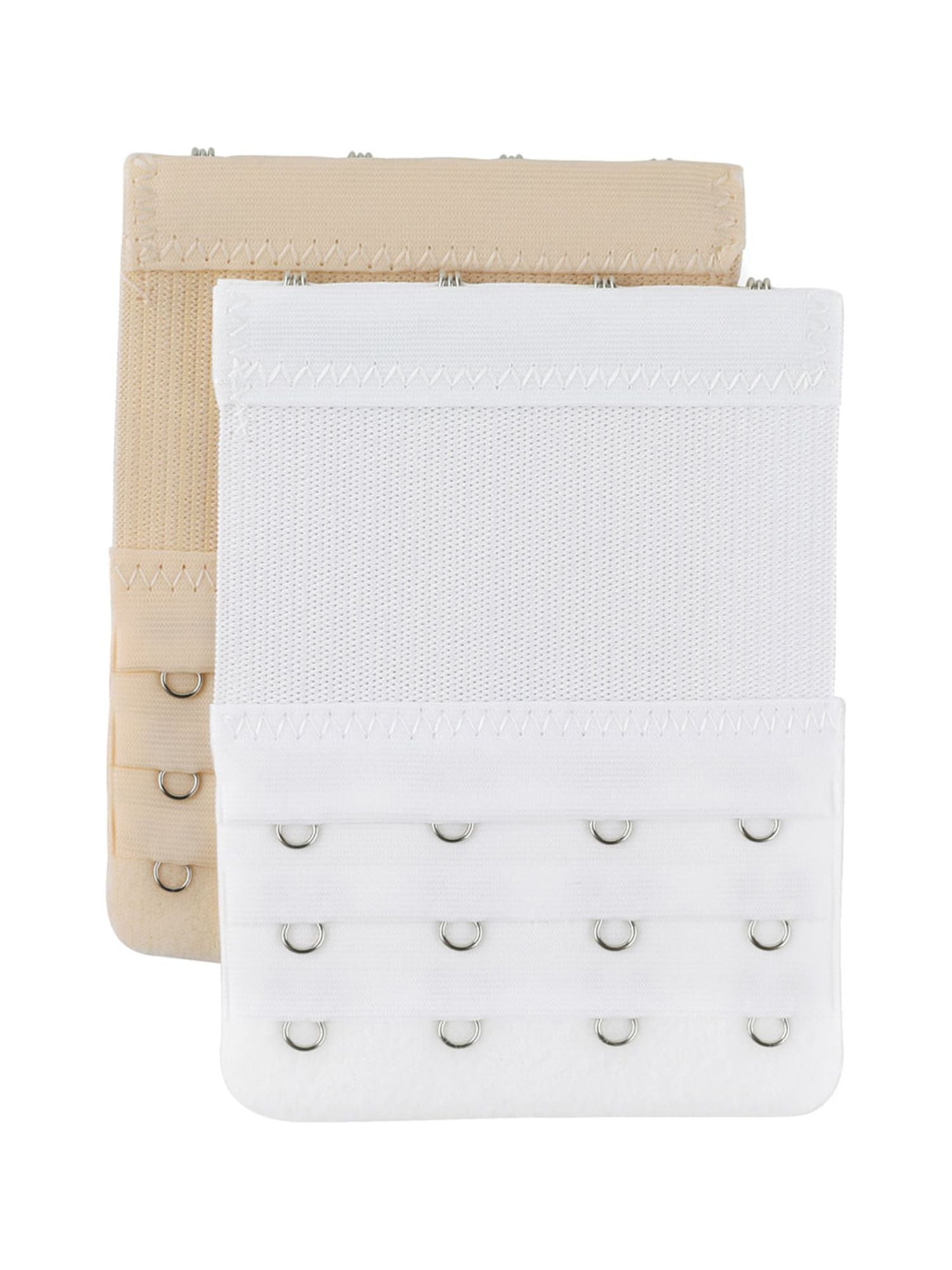 Unique Bargains 2 Pcs Bra Extenders Elastic Bra Strap Extension 3-Row 2/3/4 Hook