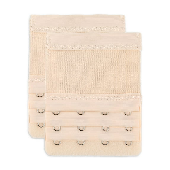 Unique Bargains 2 Pcs Bra Extenders Elastic Bra Strap Extension 3-Row 2/3/4 Hook