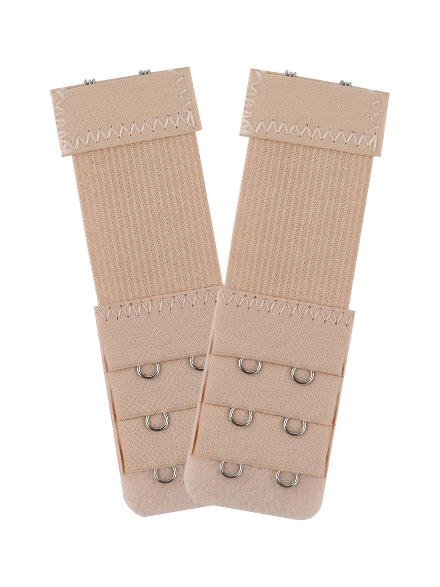 Unique Bargains 2 Pcs Bra Extenders Elastic Bra Strap Extension 3-Row 2/3/4 Hook