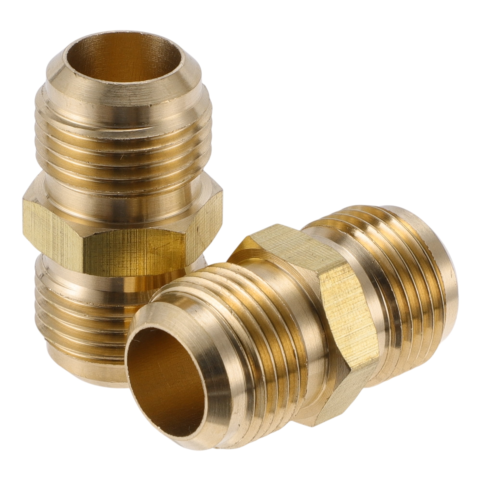 Unique Bargains 2 Pcs Brass Pipe Fittings for Air Conditioning 1/2 ...
