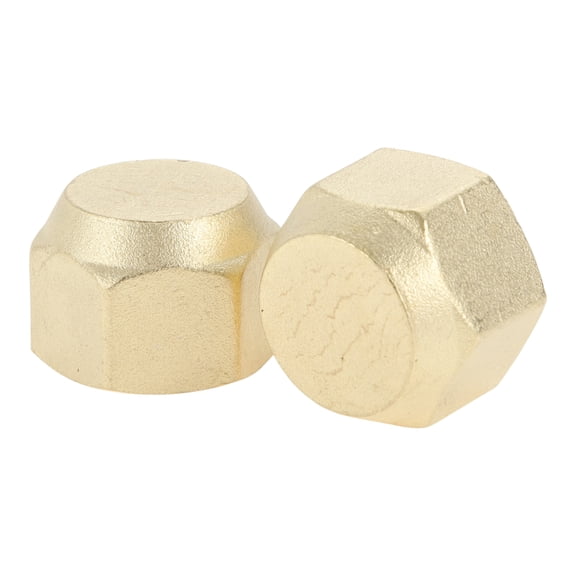 Unique Bargains 2 Pcs Brass Pipe Fittings for Air Conditioning 5/8" Hex Pipe Fitting Brass Pipe Extension Joint Connectors