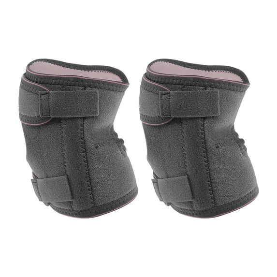 Unique Bargains 2 Pcs Breathable Elbow Pads Comfortable Elbow Pads for Sport Gray Pink