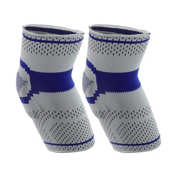 Unique Bargains 2 Pcs Breathable Elbow Pads Medium Comfortable Elbow Pads for Sport Blue