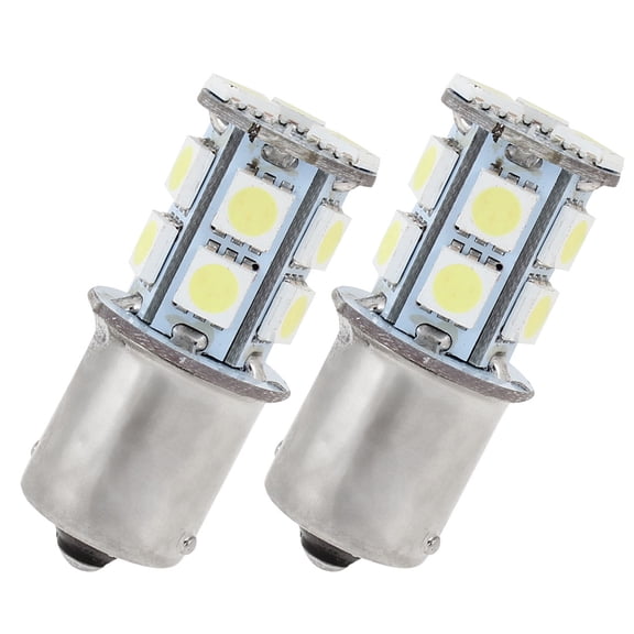 Unique Bargains 2 Pcs Car 5050 13 BA15S 1156 Corner Tail Turn Signal Light White 1073 1159