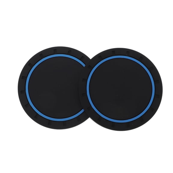 Unique Bargains 2 Pcs Car Cup Coaster Universal Non-Slip Cup Holder Blue Silicone