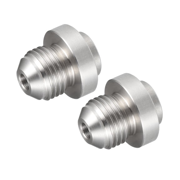 Unique Bargains 2 Pcs Car Weld on Fitting Bung Hose Adapter AN6 Male Flare Fuel Tank Fitting Adapter Connector