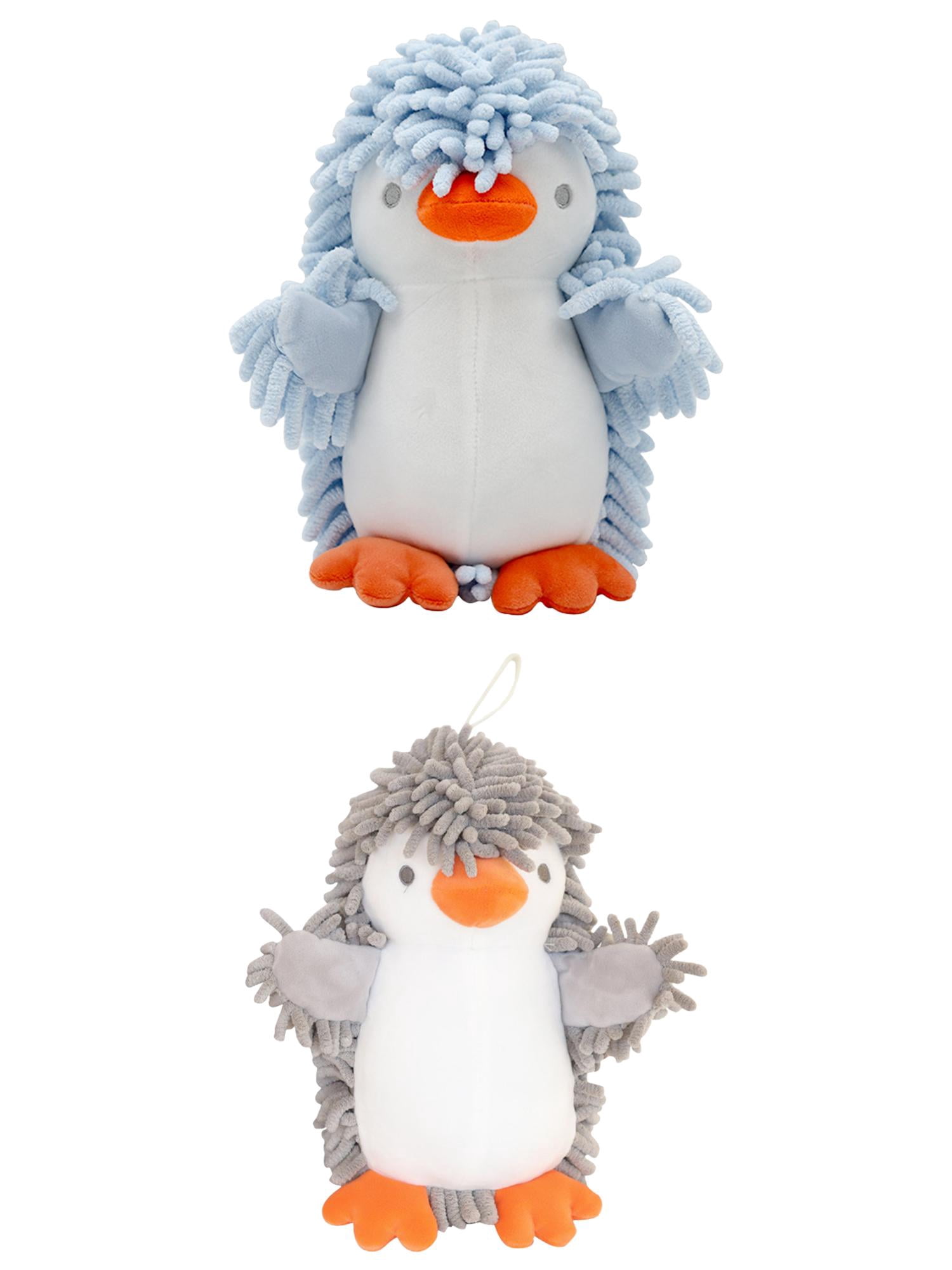 Unique Bargains 2 Pcs Cartoon Hand Towels 8" x 8" Blue/Grey