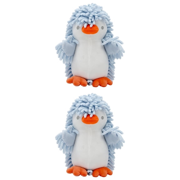 Unique Bargains 2 Pcs Cartoon Hand Towels 8" x 8" Blue