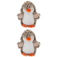 thumbnail image 1 of Unique Bargains 2 Pcs Cartoon Hand Towels 8" x 8" Brown, 1 of 3