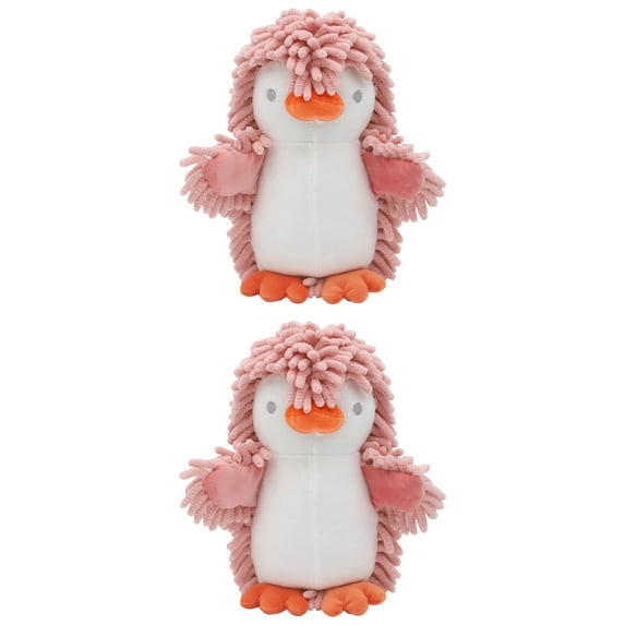 Unique Bargains 2 Pcs Cartoon Hand Towels 8" x 8" Pink