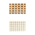 thumbnail image 1 of Unique Bargains 2 Pcs Checkered Absorbent Non Slip Bath Mats Soft Fluffy Bathroom Rugs Brown/Brown 16" x 24", 1 of 6