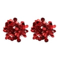 thumbnail image 1 of Unique Bargains 2 Pcs Cheerleader Poms Poms Wrist Flower Round Cheerleading Practice Poms Red, 1 of 5