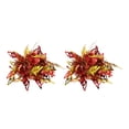 thumbnail image 1 of Unique Bargains 2 Pcs Cheerleader Poms Poms Wrist Flower Wings Cheerleading Practice Poms Red Gold Tone, 1 of 5