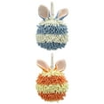 thumbnail image 1 of Unique Bargains 2 Pcs Chenille Rabbit Shape Absorbent Towel 7" x 7" Orange/Blue, 1 of 4