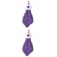 thumbnail image 1 of Unique Bargains 2 Pcs Chenille Soft Bathroom Hand Towels 6" x 15" Purple, 1 of 4