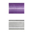 thumbnail image 1 of Unique Bargains 2 Pcs Chenille Soft Plush Shaggy Bathroom Rug Grey/Purple 16" x 24", 1 of 6