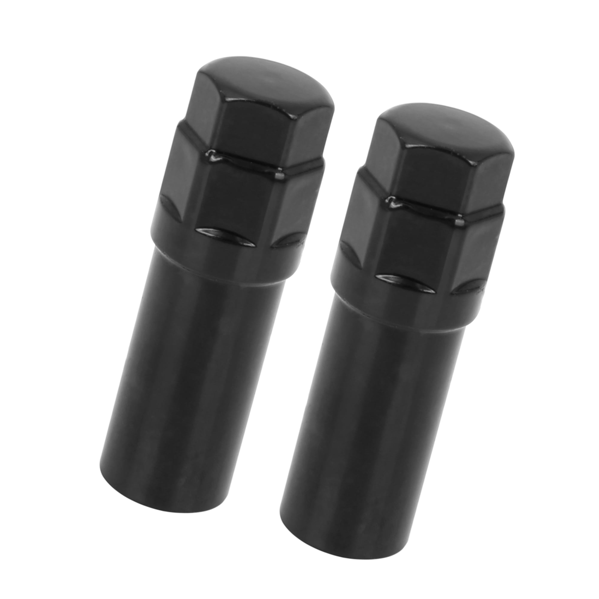 Unique Bargains 2 Pcs Chrome 7 Spline Black Wheel Lug Nut Drive