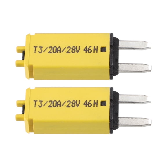 Unique Bargains 2 Pcs Circuit Breaker Fuse E73 20A Manual Resettable Fuse Breaker for Car Truck RV Automotive