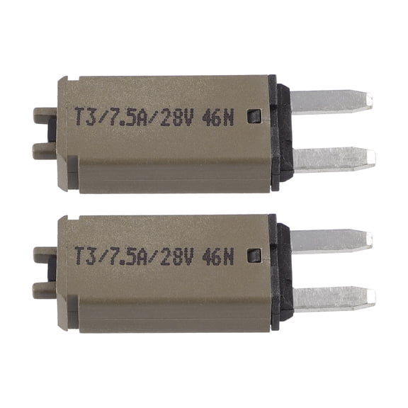 Unique Bargains 2 Pcs Circuit Breaker Fuse E73 7.5A Manual Resettable Fuse Breaker for Car Truck RV Automotive