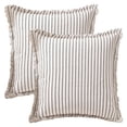 thumbnail image 1 of Unique Bargains 2 Pcs Classical Striped Throw Pillow Cover Black 20 x 20 Inch, 1 of 6