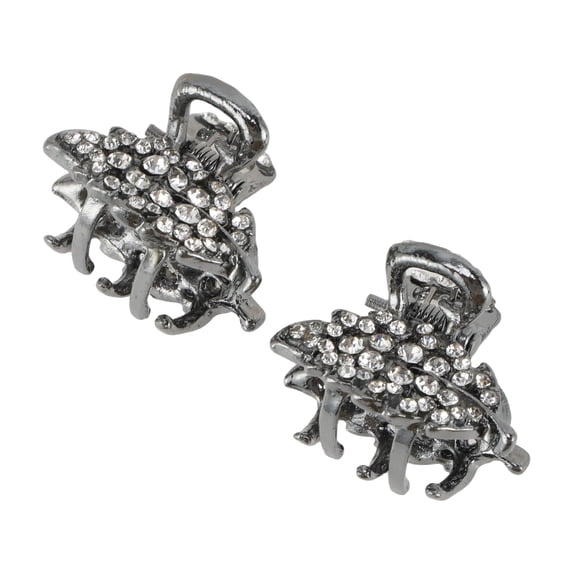 Unique Bargains 2 Pcs Claw Clip Durable Mini Leaf White