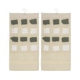 thumbnail image 1 of Unique Bargains 2 Pcs Closet Hanging Organizer Houseware 18-Pocket Double-Sided Hanging Closet Underwear Organizer Beige, 1 of 5