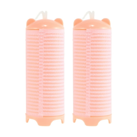 Unique Bargains 2 Pcs Convenient Heatless Voluminous Hair Roller for Women 3.98"x1.46" Pink