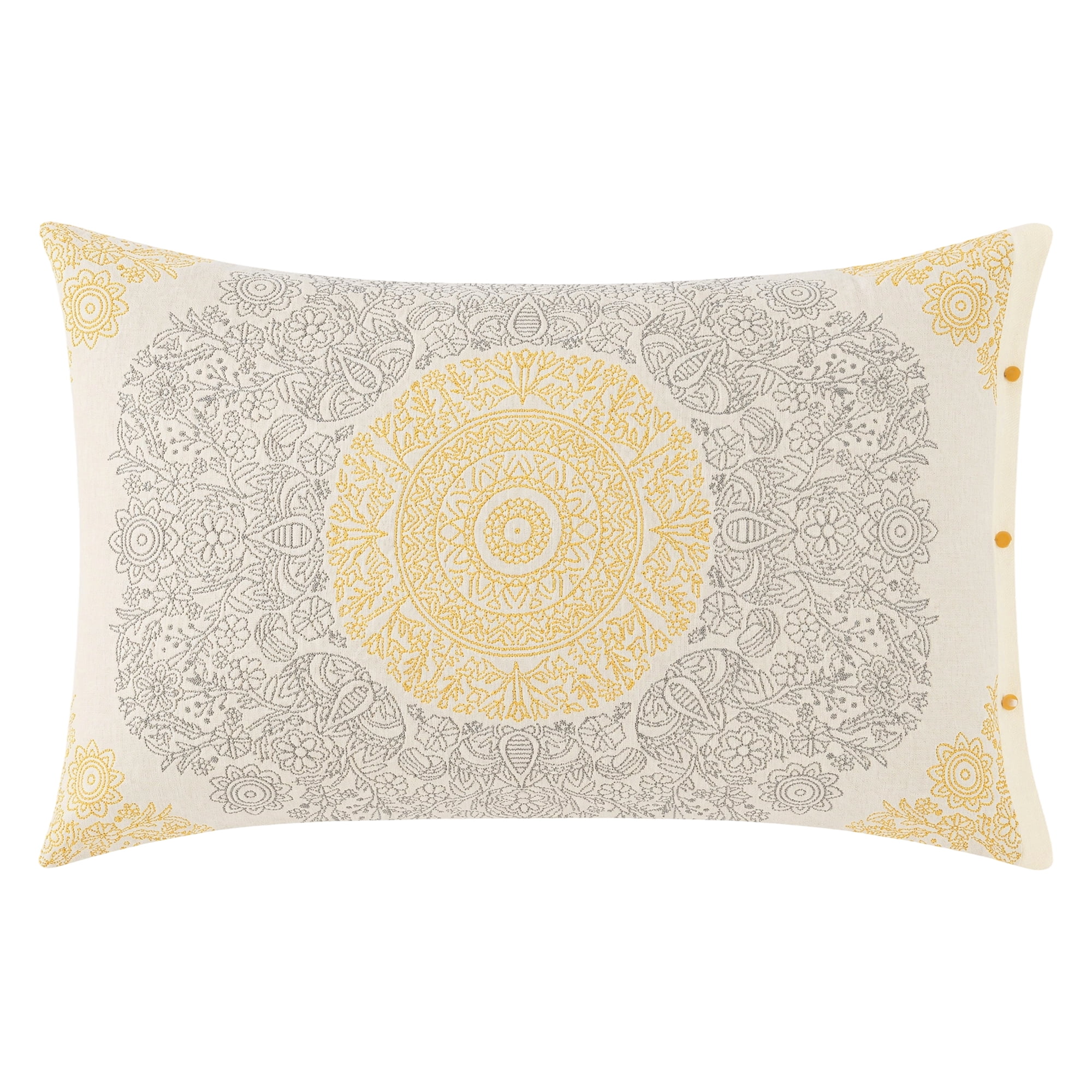 Unique Bargains 2 Pcs Cotton Cooling Envelope Closure Comfortable Pillowcase Yellow B