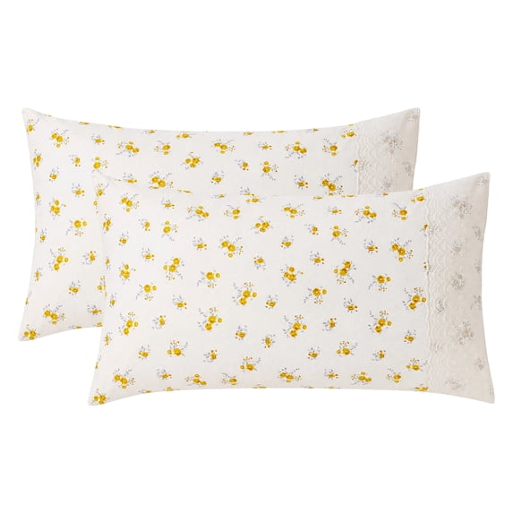Unique Bargains 2 Pcs Cotton Pillowcase Cooling Pillow Cases Envelope Closure Beige B