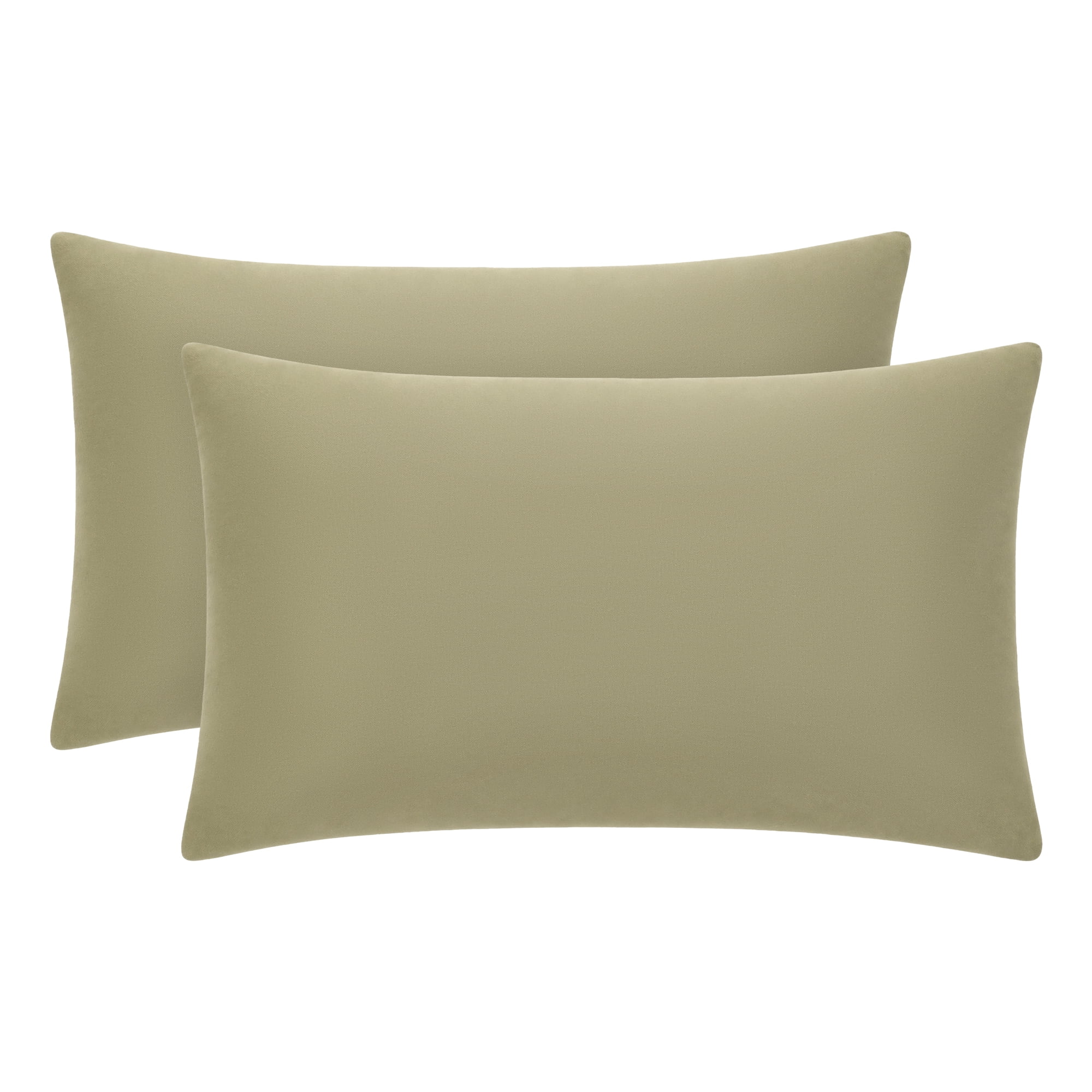 Unique Bargains 2 Pcs Cotton Pillowcase Envelope Closure Wrinkle Resistant Bean green