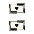 thumbnail image 1 of Unique Bargains 2 Pcs Cute Heart Pattern Bath Rugs Soft Absorbent Non-Slip Bath Mats Beige 16" x 24", 1 of 6