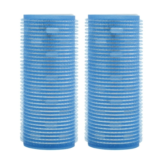 Unique Bargains 2 Pcs Cylindrical Heat-conducting Hair Rollers Blue