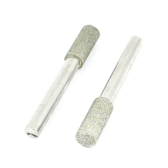 Unique Bargains 2 Pcs Cylindrical Nose Diamond Mounted Point Grinding Bit 6mm x 8mm