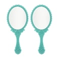 thumbnail image 1 of Unique Bargains 2 Pcs Delicate Handheld Mirror for Vacation Travel Green Plastic Glass, 1 of 5