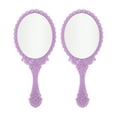 thumbnail image 1 of Unique Bargains 2 Pcs Delicate Handheld Mirror for Vacation Travel Purple Plastic Glass, 1 of 5