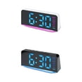 thumbnail image 1 of Unique Bargains 2 Pcs Digital Dual Alarm Clock for Bedroom Black Blue/White Pink, 1 of 6