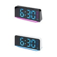 thumbnail image 1 of Unique Bargains 2 Pcs Digital Dual Alarm Clock for Bedroom Black Pink/White Blue, 1 of 6