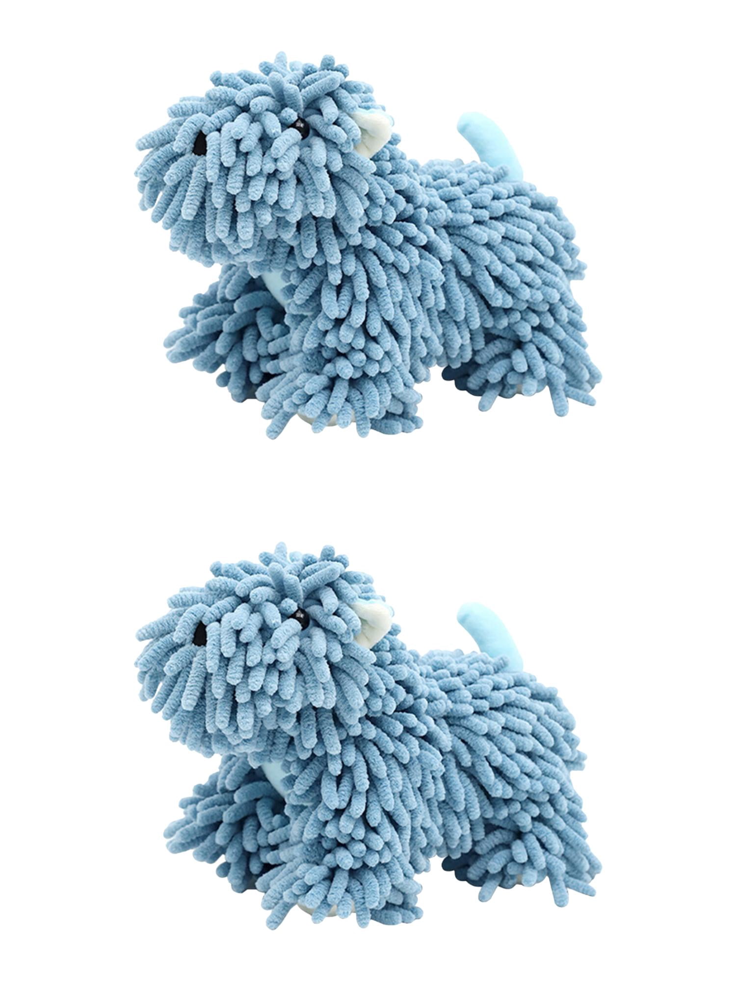 Unique Bargains 2 Pcs Dog Hand Towels 8" x 10" Blue