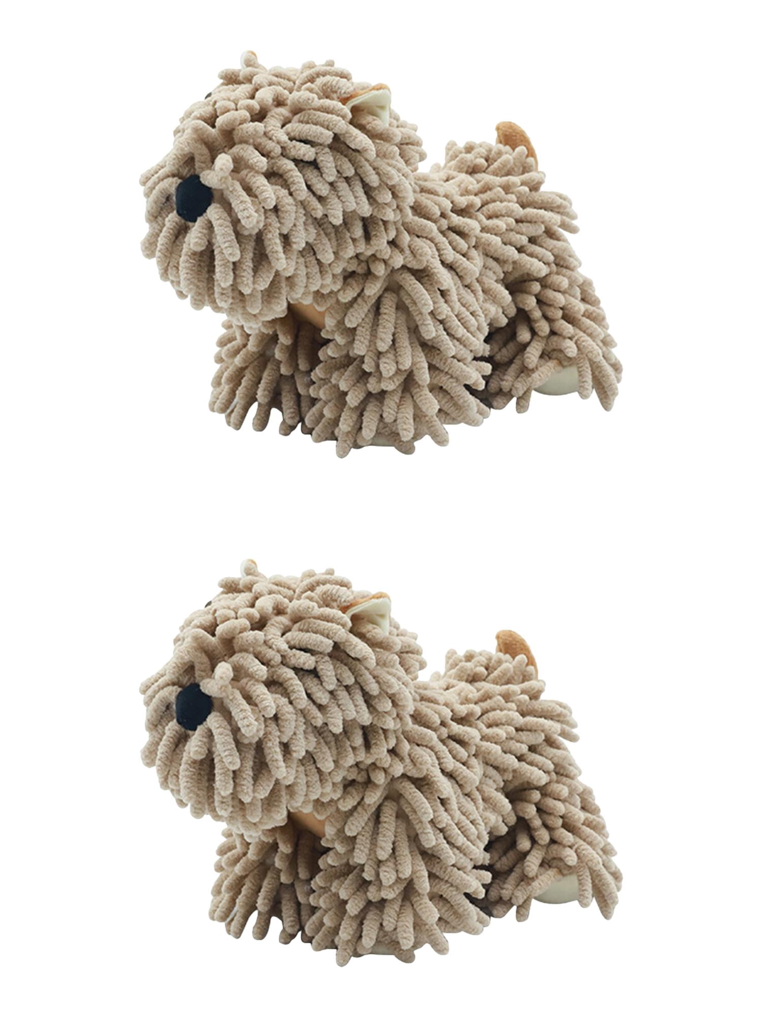 Unique Bargains 2 Pcs Dog Hand Towels 8" x 10" Brown