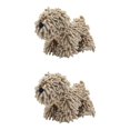 thumbnail image 1 of Unique Bargains 2 Pcs Dog Hand Towels 8" x 10" Brown, 1 of 4