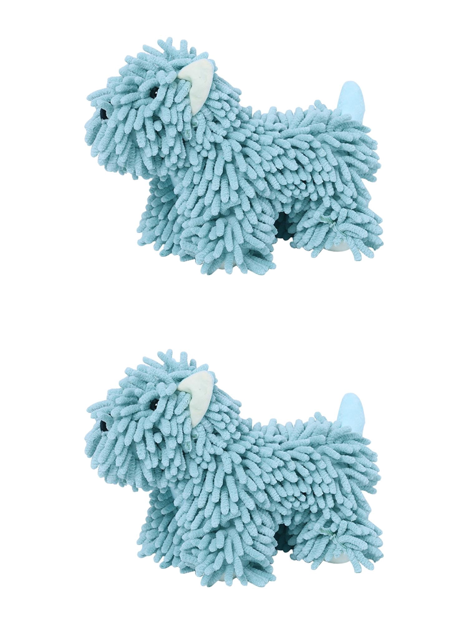 Unique Bargains 2 Pcs Dog Hand Towels 8" x 10" Green