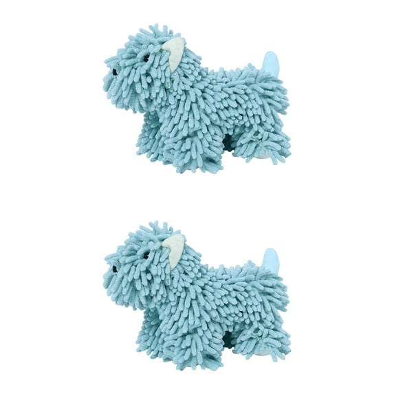 Unique Bargains 2 Pcs Dog Hand Towels 8" x 10" Green