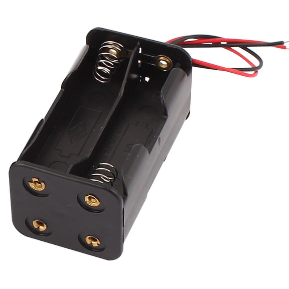 Unique Bargains 2 Pcs Dual Sides Plastic Cell Holder for 4 x AAA 1.5V Battery