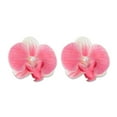 thumbnail image 1 of Unique Bargains 2 Pcs Duckbill Clip Phalaenopsis Faux Pearl Hair Clips for Women Pink White, 1 of 5
