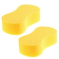 thumbnail image 1 of Unique Bargains 2 Pcs Durable Practical Car Wash Sponge Bone Shaped Block Yellow, 1 of 2